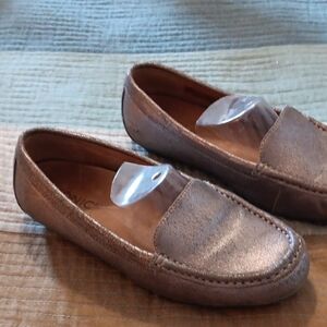 Vionic Debbie Metallic Leather Slip On Shoes